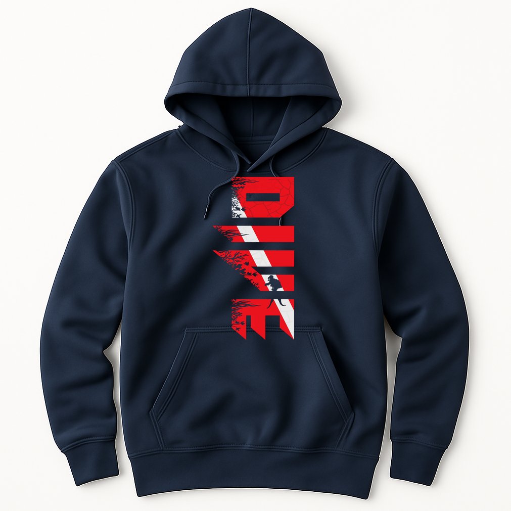 Vintage Distressed Scuba Diving Hoodie