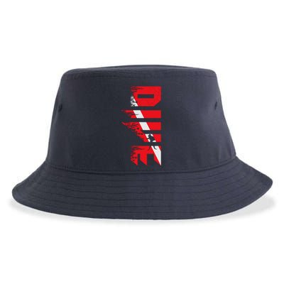 Vintage Distressed Scuba Diving Sustainable Bucket Hat