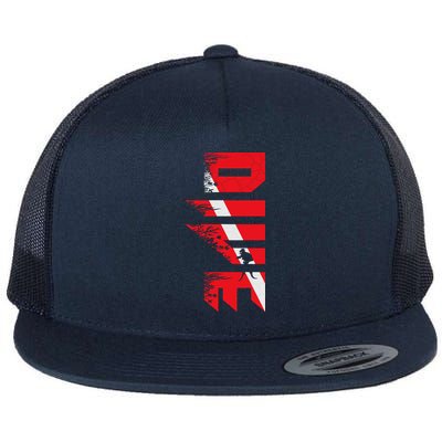 Vintage Distressed Scuba Diving Flatbill Hat