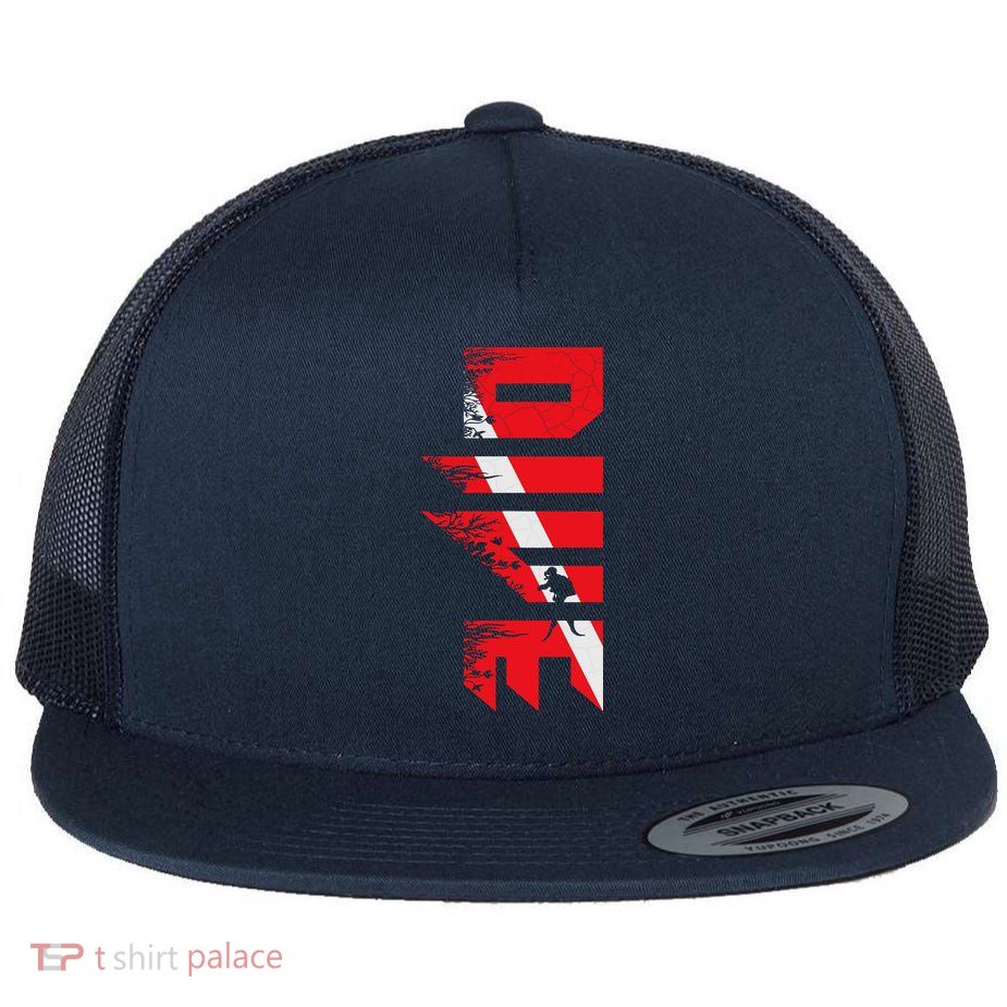 Vintage Distressed Scuba Diving Flatbill Hat