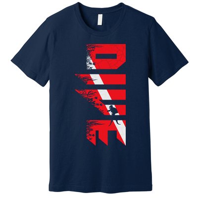 Vintage Distressed Scuba Diving Premium T-Shirt