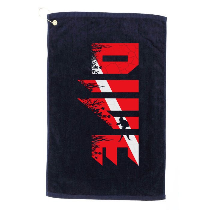 Vintage Distressed Scuba Diving Golf Towel