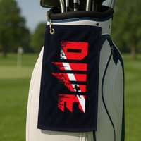 Vintage Distressed Scuba Diving Golf Towel