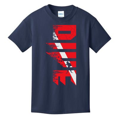 Vintage Distressed Scuba Diving Kids T-Shirt