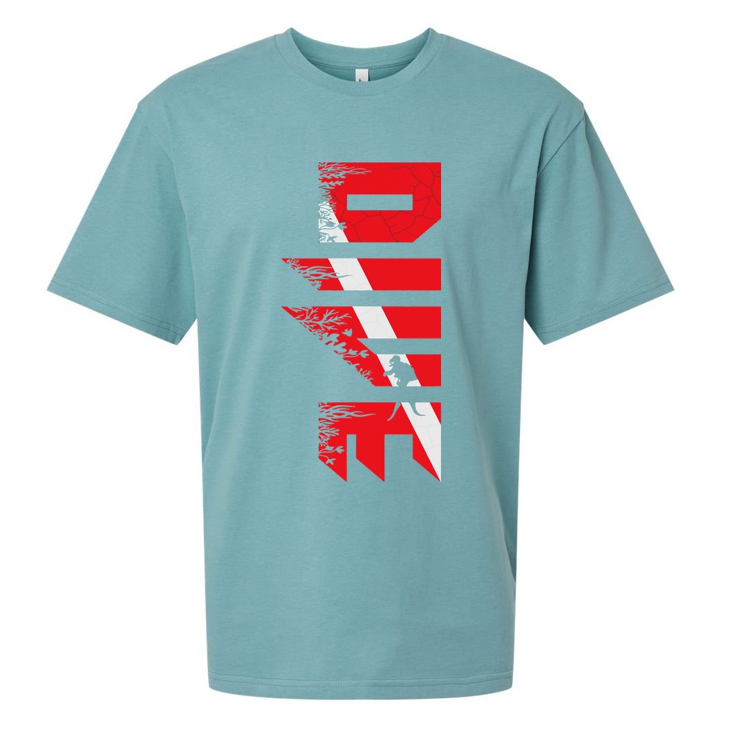 Vintage Distressed Scuba Diving Sueded Cloud Jersey T-Shirt