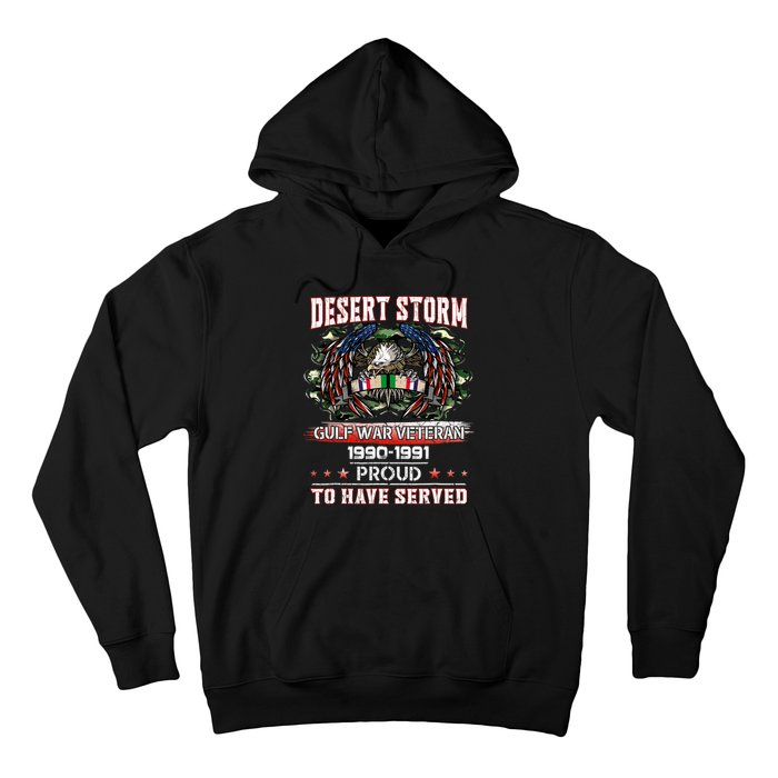 Veteran Desert Storm Veteran Proud For Fathers Day Hoodie