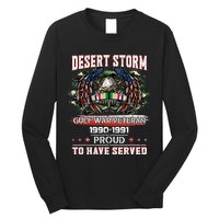 Veteran Desert Storm Veteran Proud For Fathers Day Long Sleeve Shirt