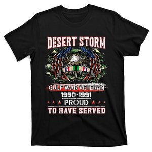 Veteran Desert Storm Veteran Proud For Fathers Day T-Shirt