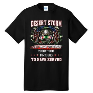 Veteran Desert Storm Veteran Proud For Fathers Day Tall T-Shirt