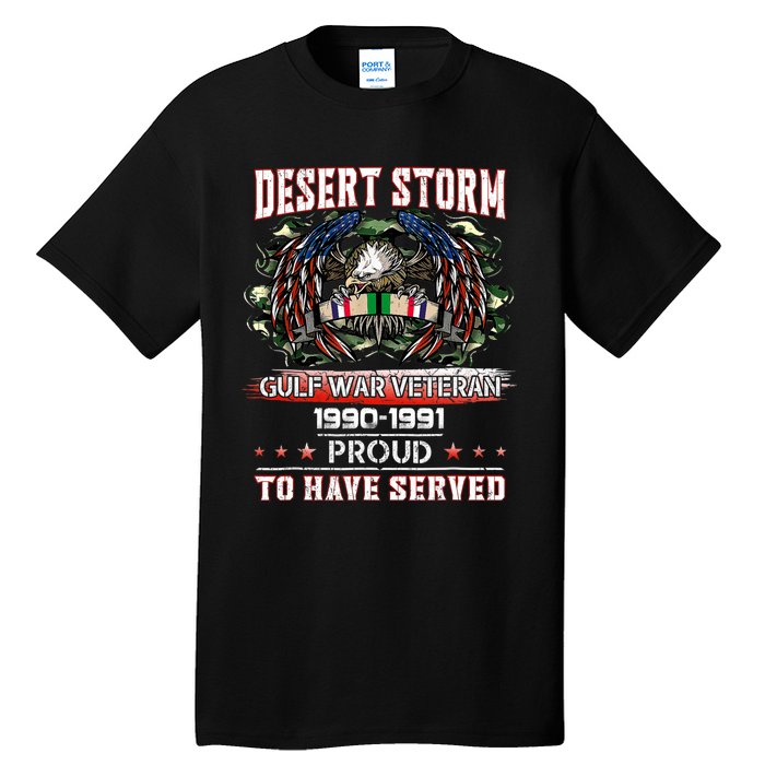 Veteran Desert Storm Veteran Proud For Fathers Day Tall T-Shirt