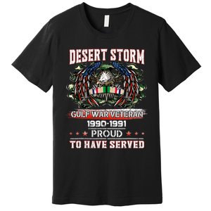 Veteran Desert Storm Veteran Proud For Fathers Day Premium T-Shirt