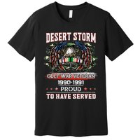 Veteran Desert Storm Veteran Proud For Fathers Day Premium T-Shirt