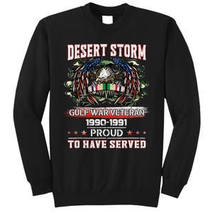 Veteran Desert Storm Veteran Proud For Fathers Day Tall Sweatshirt