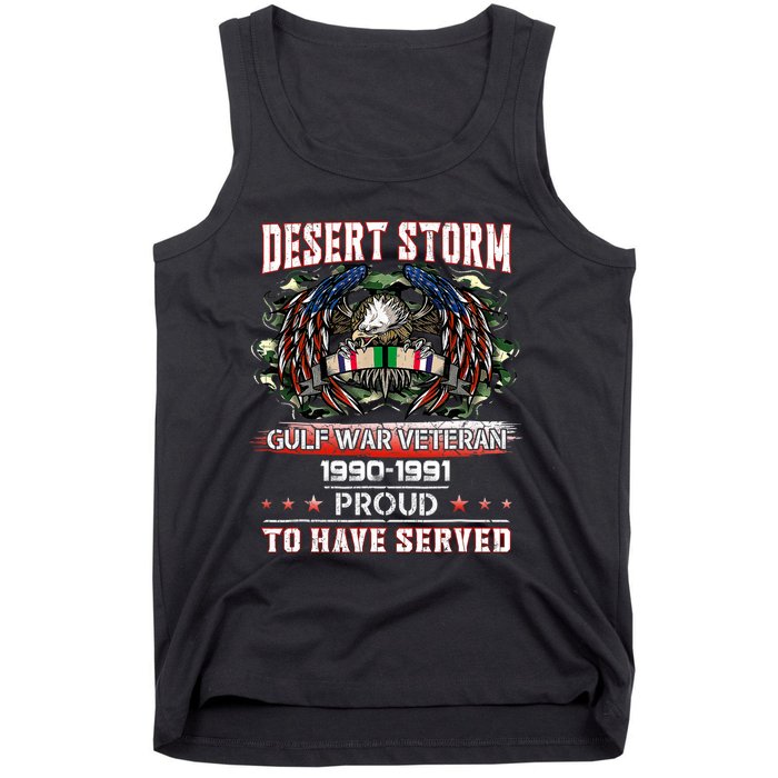 Veteran Desert Storm Veteran Proud For Fathers Day Tank Top