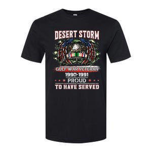 Veteran Desert Storm Veteran Proud For Fathers Day Softstyle CVC T-Shirt