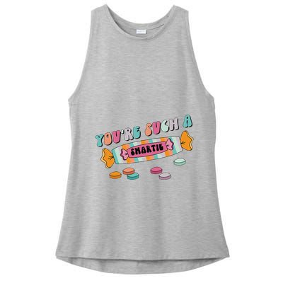 Valentine's Day Sweetheart Heart Candy Smartie Inspired Ladies PosiCharge Tri-Blend Wicking Tank