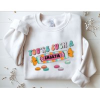 Valentine's Day Sweetheart Heart Candy Smartie Inspired Sweatshirt
