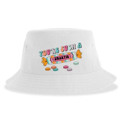 Valentine's Day Sweetheart Heart Candy Smartie Inspired Sustainable Bucket Hat