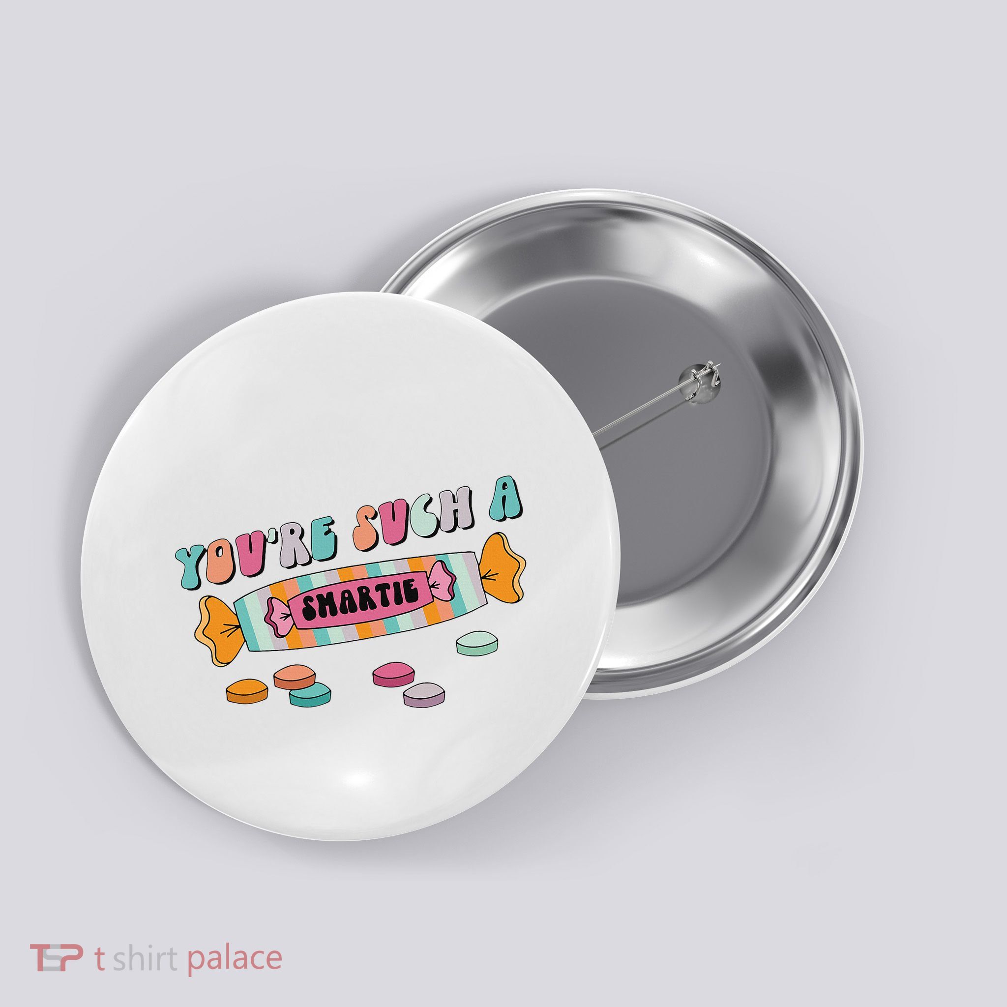 Valentine's Day Sweetheart Heart Candy Smartie Inspired Button