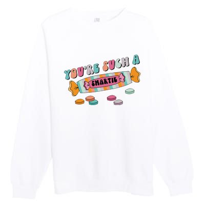 Valentine's Day Sweetheart Heart Candy Smartie Inspired Premium Crewneck Sweatshirt