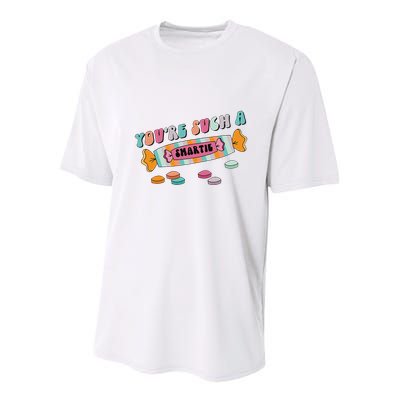 Valentine's Day Sweetheart Heart Candy Smartie Inspired Youth Performance Sprint T-Shirt