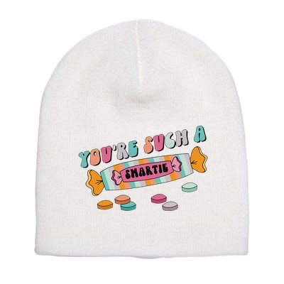 Valentine's Day Sweetheart Heart Candy Smartie Inspired Short Acrylic Beanie