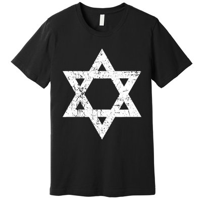 Vintage Distressed Style Star Of David Jewish Premium T-Shirt