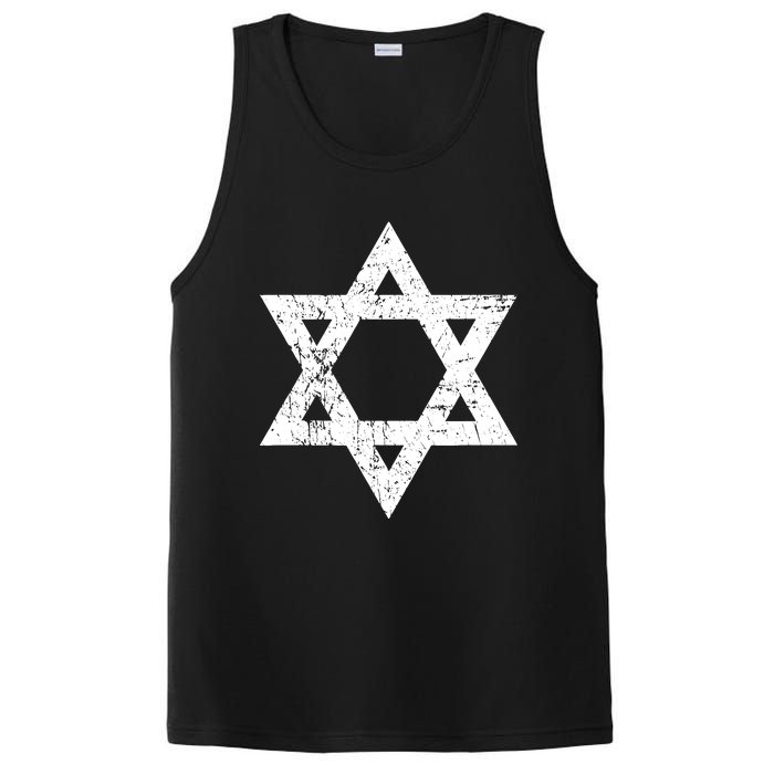 Vintage Distressed Style Star Of David Jewish PosiCharge Competitor Tank