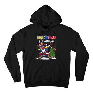 Venezuela Dabbing Santa Christmas Venezuela Flag Hoodie