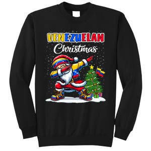 Venezuela Dabbing Santa Christmas Venezuela Flag Sweatshirt