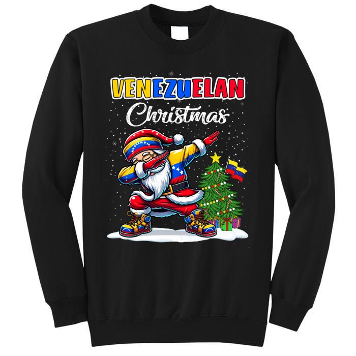 Venezuela Dabbing Santa Christmas Venezuela Flag Sweatshirt