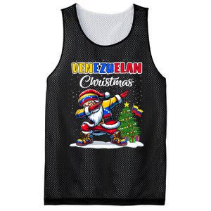 Venezuela Dabbing Santa Christmas Venezuela Flag Mesh Reversible Basketball Jersey Tank