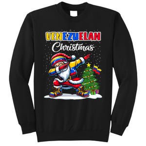 Venezuela Dabbing Santa Christmas Venezuela Flag Tall Sweatshirt