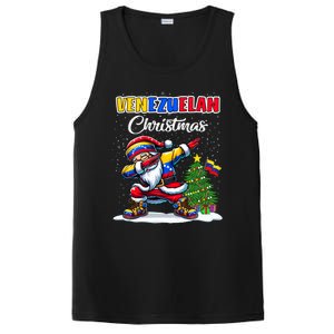 Venezuela Dabbing Santa Christmas Venezuela Flag PosiCharge Competitor Tank