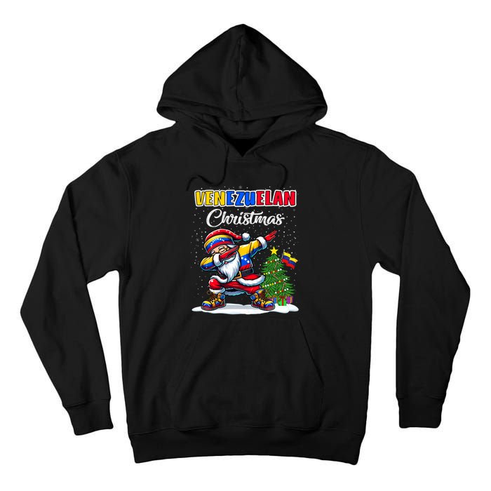 Venezuela Dabbing Santa Christmas Venezuela Flag Tall Hoodie