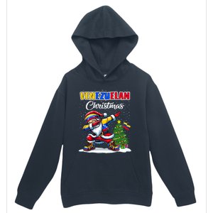 Venezuela Dabbing Santa Christmas Venezuela Flag Urban Pullover Hoodie