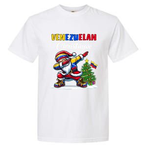 Venezuela Dabbing Santa Christmas Venezuela Flag Garment-Dyed Heavyweight T-Shirt