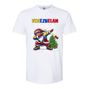 Venezuela Dabbing Santa Christmas Venezuela Flag Softstyle CVC T-Shirt