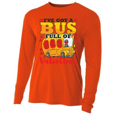 Valentines Day School Bus Driver Cute Funny Gift Gift Cooling Performance Long Sleeve Crew