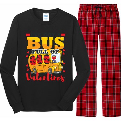 Valentines Day School Bus Driver Cute Funny Gift Gift Long Sleeve Pajama Set