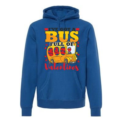 Valentines Day School Bus Driver Cute Funny Gift Gift Premium Hoodie