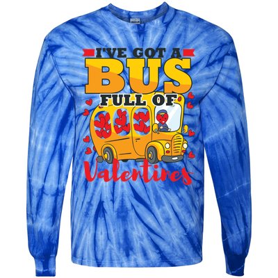 Valentines Day School Bus Driver Cute Funny Gift Gift Tie-Dye Long Sleeve Shirt