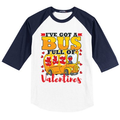 Valentines Day School Bus Driver Cute Funny Gift Gift Baseball Sleeve Shirt