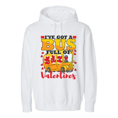 Valentines Day School Bus Driver Cute Funny Gift Gift Garment-Dyed Fleece Hoodie