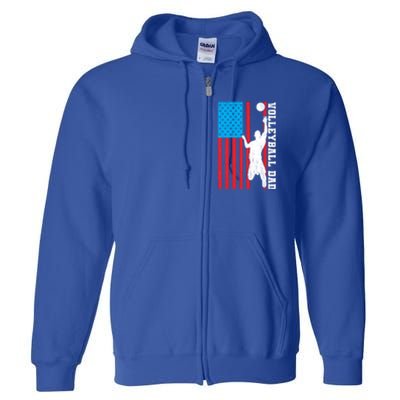 Volleyball Dad Sports Birthday Gift Great Gift Full Zip Hoodie