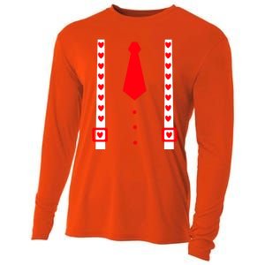 Valentines Day Suspenders Gift Cooling Performance Long Sleeve Crew