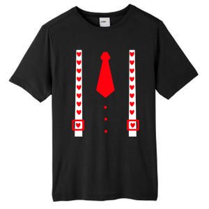 Valentines Day Suspenders Gift Tall Fusion ChromaSoft Performance T-Shirt