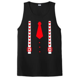 Valentines Day Suspenders Gift PosiCharge Competitor Tank