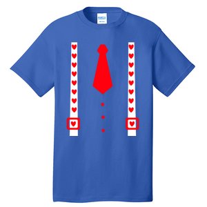 Valentines Day Suspenders Gift Tall T-Shirt