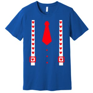 Valentines Day Suspenders Gift Premium T-Shirt